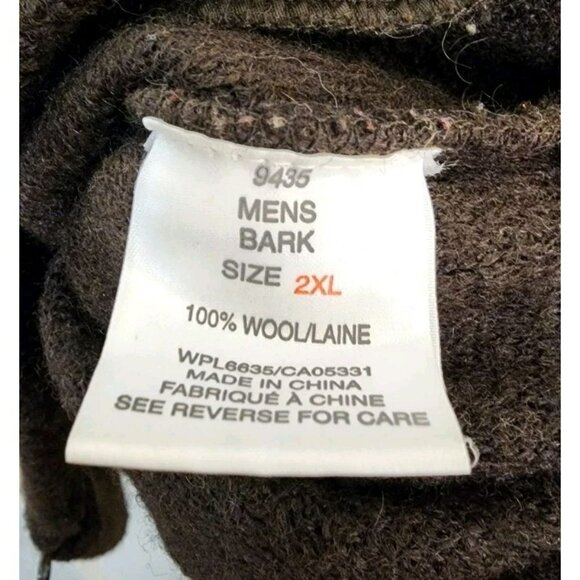 Woolrich Mens 2XL Woodchip Wool Vest Shooting Full Zip Brown Hunting Hike Dad - Picture 5 of 5